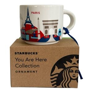 Starbucks Paris You Are Here Ornament YAH 2 oz Demi Espresso Mini New With Box